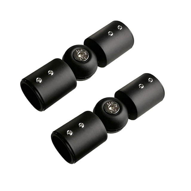 GUOOL 2 Pieces Rod Connector Shower Room Heavy Duty Bathroom Glass Door Adjustable 25mm matt black