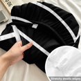 thumbnail image 4 of Twin XL Size Fitted Sheet Set - Black White Stripes 2 Piece Bedding Sets 16" Deep Pocket Fitted Sheet with 1 Pillowcases, Modern Abstract Art Geometric Brushed Microfiber Hotel Luxury Bed Sheets, 4 of 9