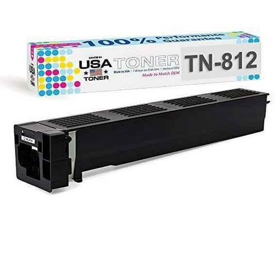 Toner for use in Konica Minolta bizhub 758, 808, TN-812 Black, 1 Cartridge