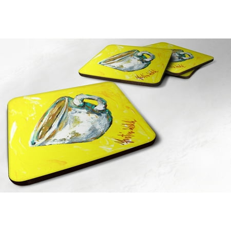 

Carolines Treasures MW1056FC Coffee Second Cup Foam Coaster Set of 4 3 1/2 x 3 1/2 multicolor