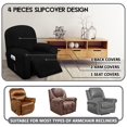 thumbnail image 2 of Funda reclinable ULTICOR para 1 asiento, terciopelo elástico, negra, 2 of 7