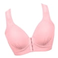 thumbnail image 4 of Sujetador inalámbrico transpirable con hebilla frontal, correa ancha, ropa interior fina para mujer niña, rosa claro, 36/80 sidaley AP001203-13, 4 of 7