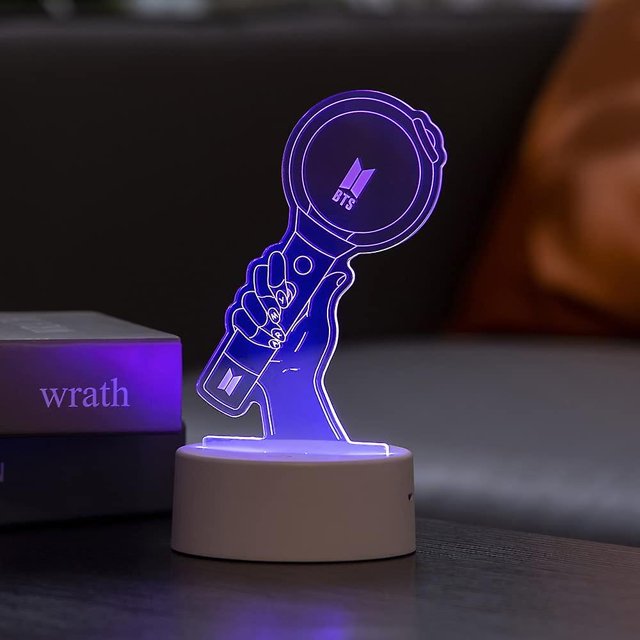 Luz de noche USB acrílica Kpop BTS Bangtan Boys 7 colores para Niños