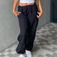 thumbnail image 1 of Pantalones Cargo De Paracaídas Pantalones cargo para mujer Cordón Y2K Pantalones para damas Joggers Monos (Negro L) Cgtredaw para Mujer Negro T L, 1 of 7