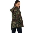 thumbnail image 6 of Ma Croix Womens Hooded Satin Lined Anorak Jacket Plus Size Safari Military Parka, 6 of 8