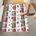 thumbnail image 3 of Rectangle Bath Rugs Plush Bathroom Carpet Mat Non Slip Bathroom Mats Christmas-themed Red Train Pattern, 3 of 5