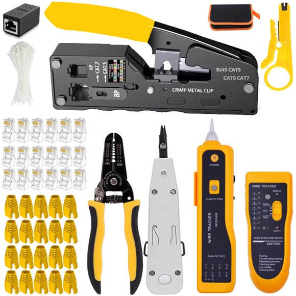 Kit de herramientas de crimpado LEATBUY-TECH para RJ45/RJ11/RJ12/CAT5/CAT6