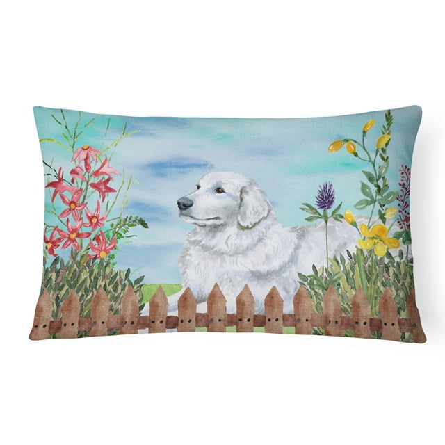 Carolines Treasures CK1237PW1216 Maremma Sheepdog Spring Canvas Fabric Decorative Pillow