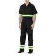 thumbnail image 1 of TOPTIE Men's Reflective Coverall Enhanced Visibility Coverall, Short Sleeve Length Regular-Black-3XL Regular, 1 of 8