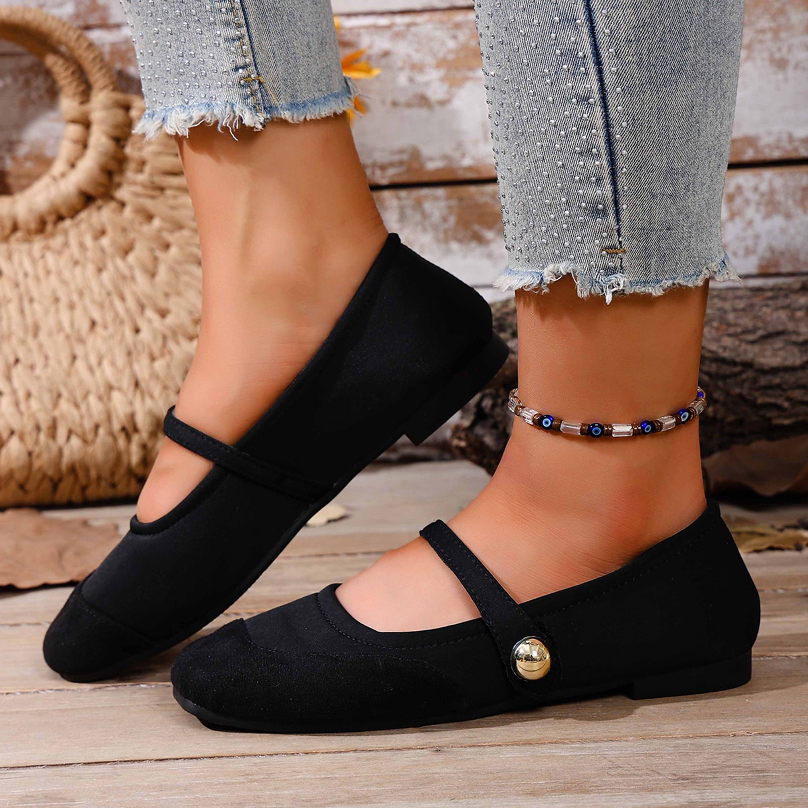 Wowcloth Women's Retro Multi-Color Fabric Slides - Comfortable Flat Non-Slip Sandals with Versatile Fashion Design for Fall/Winter Casual Wear