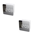 thumbnail image 1 of Naiovety Reloj despertador digital con superficie de espejo para sala de estar, proyector alimentado tipo c, relojes de Radio, brillo ajustable, tipo 1, Luz blanca tipo 1 2piezas Naiovety CBP441910, 1 of 6