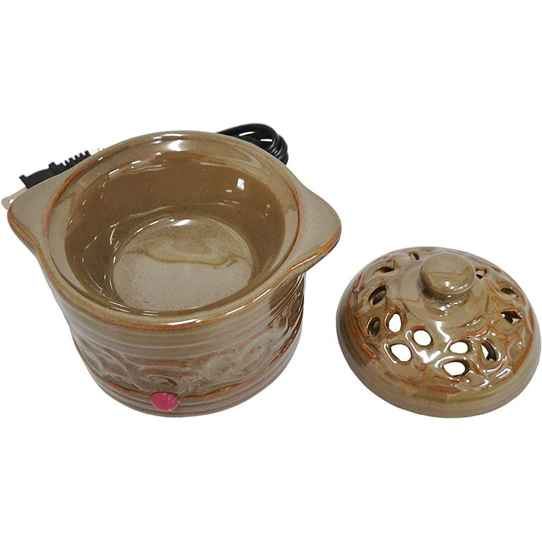 HOSLEY® Ceramic Electric Liquid Potpourri Pot Warmer, Black color