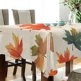thumbnail image 5 of Yayeee Tablecloths 54" x 54" Rectangle Wrinkle Resistant Party Table Cover, Orange Autumn Leaves, 5 of 8