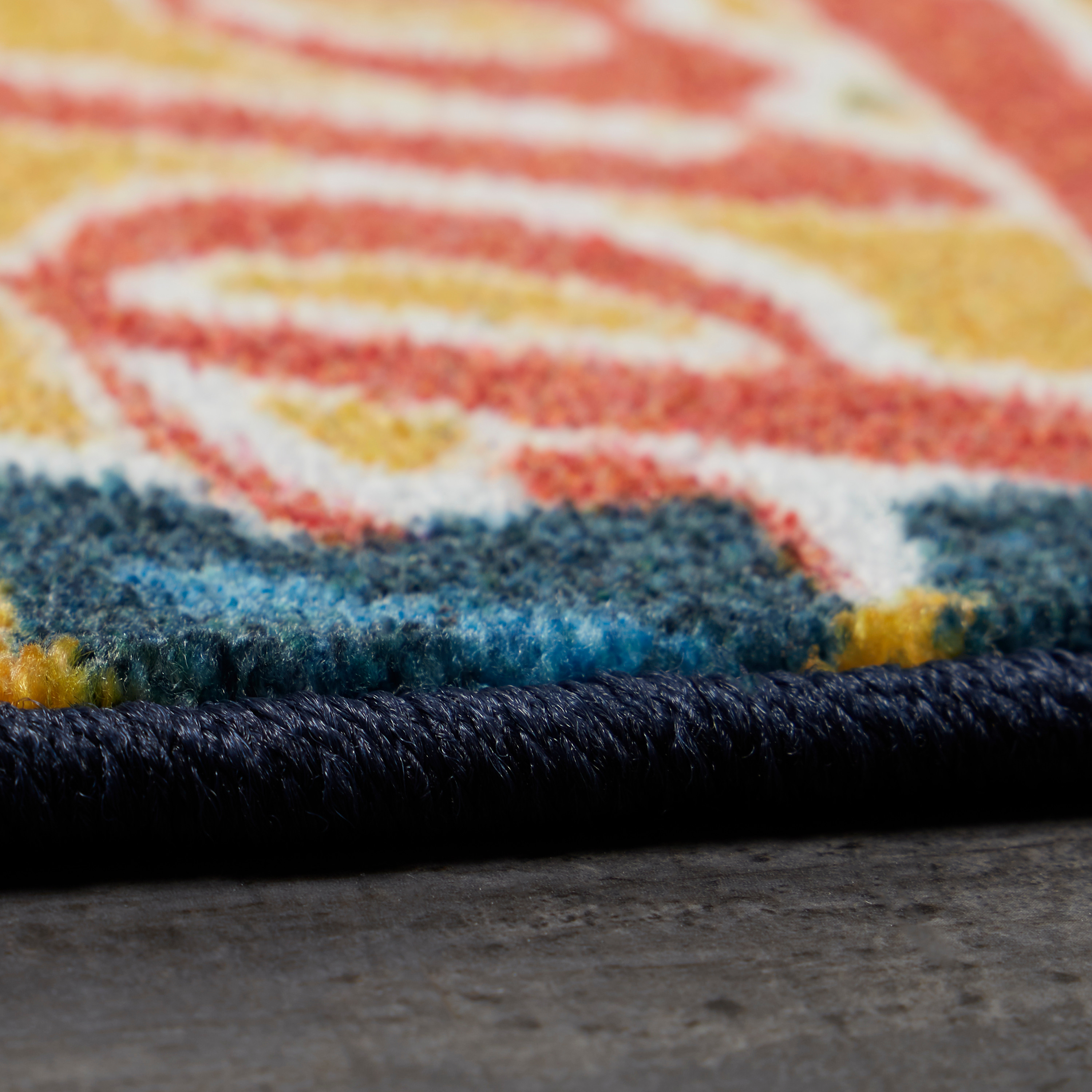 Mohawk Home Prismatic Team Spirit Multi Contemporary Theme Kids Precision Printed Area Rug, 10'x14', Gold & Blue