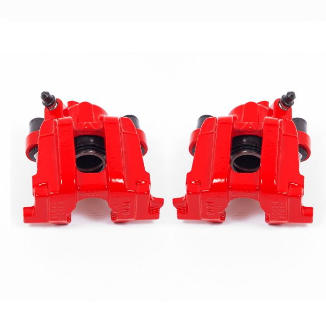 Power Stop Rear Pair of Red Powder Coated Calipers S4942
