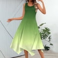thumbnail image 2 of YDKZYMD Summer Casual Dresses for Women Floral Flowers Wedding Maxi Beach Boho Tank Dresses Hem Sundress Petite Sleeveless Midi Dress with Pockets Fluorescent Green M, 2 of 5