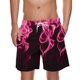thumbnail image 2 of Pantalones Cortos de Cintura Elástica para Hombre con Bolsillos Pantalones Cortos de Longitud de Rodilla con Impresión de Llama, Pantalones de Playa Casuales con Cordón Elástico, 2 of 6