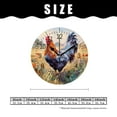 thumbnail image 2 of erolrail Rustic Wall Clock,Silent Non Ticking Wall Clocks for Living Room,Bedroom,Kitchen 12IN Rooster Color Big Animal Image, 2 of 5