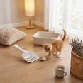 thumbnail image 5 of dgysar Plastic Cat Litter Scoop, Portable Waste Sifter for All Litter Types & Box Sizes Pet Litter Box Plastic Cats Litter Scoop White 1PC, 5 of 8