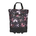 thumbnail image 2 of 20" Carry-on Rolling Luggage Bag,Print Shopping Bag Tote with Wheels,Portable Grocery Trolley Bag for Short Trips,Beach & Daily Use,Butterfly Flower - TF023, 2 of 5