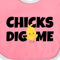 thumbnail image 4 of Inktastic Chicks Dig Me Boys Baby Bib, 4 of 4