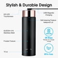 thumbnail image 4 of Vsitoo 15 oz Self-Cleaning Water Bottle, Stainless Steel, UV Cleaning, Insulated, BPA-Free, Black, 4 of 10