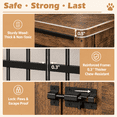 thumbnail image 5 of Aukfa 46-Inch Large Dog Crate Furniture, Indoor Dog Kennel Decorative Pet Cage End Table, Lift-Up Door, Curtain & Wheels,Rustic Brown, 5 of 9
