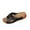 Black, variant on Black Ladies Open Toe Wedge Heel Slippers With One-Strap Design For Comfortable Spring Summer Style