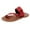 Red, variant on ZTTD Fashion Summer Women Sandals Flat Lightweight Open Toe Comfortable Thong Solid Color Casual Beach Brown