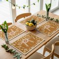 thumbnail image 5 of Orange Fall Pumpkins Placemats Set of 6, Thanksgiving Floral Botanical Foliage Washable Wipeable Table Mats for Dining Tables, Indoor Outdoor Kitchen Place Mats for Holiday Party Table Decor, 5 of 9