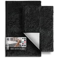thumbnail image 1 of Juego de alfombras de baño de felpilla Hearth & Harbor, color negro, 1 of 8