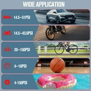 GOOLOO AP150 Cordless Tire Inflator Portable Air Compressor, 150 PSI Air Pump for Car Tires, 6000mAh Battery Powered, Auto Shutoff with Digital Pressure Gauge & LED Light