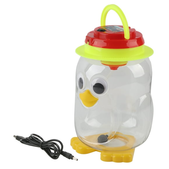 ZOUSSIQI Kids Aquarium Kit Cartoon Portable Plastic Transparent Fish Tank Kit with USB Cable for ChildrenCW1112#2208
