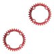 thumbnail image 1 of Greeniant Juego de bielas, placa de disco de dientes, piñón estrecho 104BCD, bicicletas de montaña de carretera, juego de cadenas de aleación con rojo y 38T 2piezas, 1 of 6