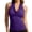 Purple, variant on Women's Halter Neck Cowl Neck Tank Top Ruched Slim Fit Casual Summer Sleeveless Top, 1 Piece, S-XL Plus Size Friendly