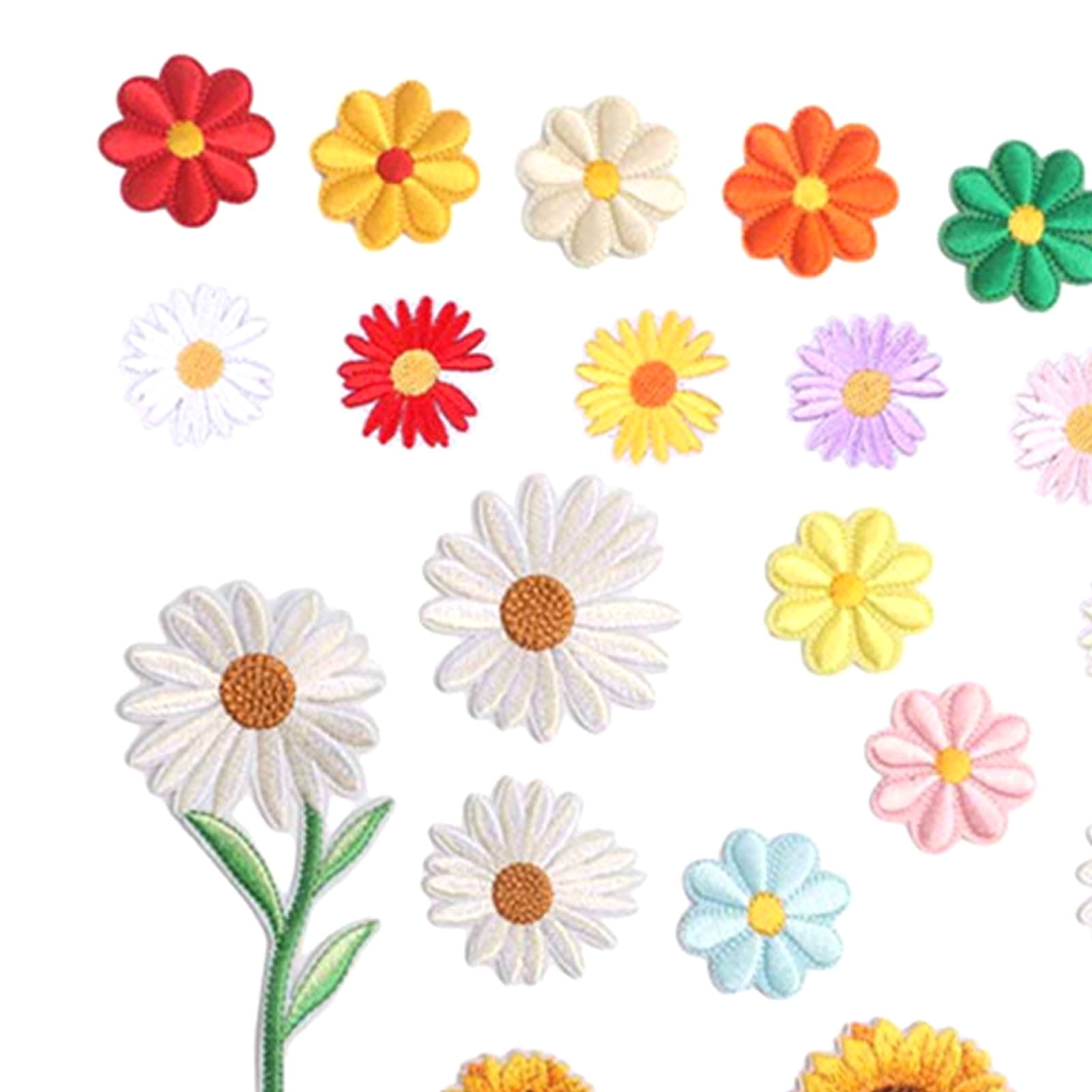 Cute Flower Daisy Iron Sew on Appliques Patches Embroidered Motif Floral DIY 