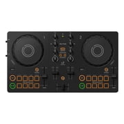 AlphaTheta DDJ-FLX2 Compact 2-Channel DJ Controller with Headphones & Case Package