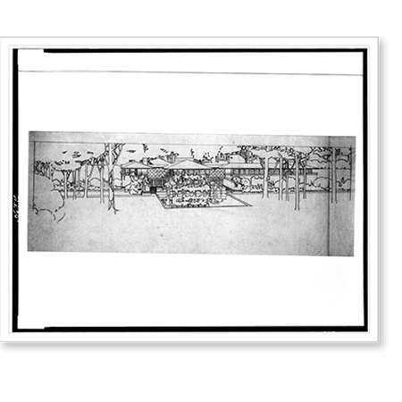 Historic Print, Architectural drawing for a house for Avery Coonley, 281 Bloomingbank, Riverside, Illinois, 16" x 20"