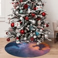 thumbnail image 5 of Lsque Watercolor Sky Dragon Print Christmas Tree Skirt, Tree Skirt with Ties or Velcro, Perfect for Holiday Decorations, Halloween, and New Year-48", 5 of 7