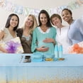 thumbnail image 5 of Rose Gold and Gold Tablecloths for Party,54 X 108 inch Gold Dot Confetti Disposable Rectangular Table Cover for Birthday Wedding Valentines Outdoor BBQ Picnic, 5 of 6