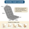 thumbnail image 3 of Chair Cushion High Back, Waterproof Outdoor Patio Seat Cushion, Non-Slip Secure Straps, Thick Comfortable Foam, Fade Resistant for Rocking Chairs, Porch, Gliders, Indoor and Outdoor Use Gray, 3 of 7