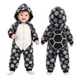 thumbnail image 2 of AWZXDE Girls Hooded Rompers for Toddlers Girl Animal Turtle Jumpsuits Floral Print Coverall for Holiday Dress Up, 2 of 5