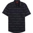 thumbnail image 1 of Camisa con Botones Alfani Hombre Rayas SS Negro Grande, 1 of 1