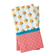 The Pioneer Woman 300 Thread Count Multi-color Print Cotton Pillowcase, Standard Queen (2 Count)
