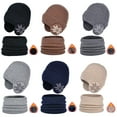 thumbnail image 4 of GYRATEDREAM Kids Winter Hat Scarf Set Warm Fleece Lining Beanie Hats Knitted Cap Scarf for 3-7 Years Toddler Boys Girls, 4 of 4