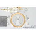thumbnail image 6 of Simply Elegant Scalloped Plastic Charger Plate | Service Plate for Parties, Dinner, Weddings, Quinceaneras and Events | 13 Inch Diameter | Gold- Gloss Finish | Set of 12, 6 of 7