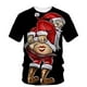 thumbnail image 2 of Rave Party Hip Hop hombres Navidad Elk Santa Claus 3d Hd impreso camiseta moda tendencia cuello redondo suelta calle fiesta ropa 6xl, 2 of 4