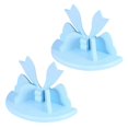 thumbnail image 3 of Nordic Style Wooden Knot Shelf for Storage 2Pcs Wall Mounted in Sky-Blue, 3 of 5
