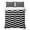 Black White, variant on Twin Quilt Set 68''x86'', Ombre Grey Blue| Lightweight Summer Bedspread Coverlet Set with 2 Pillow Shams, Abstract Art Breathable All Season Quilt Bedding for Dorm/Bedroom