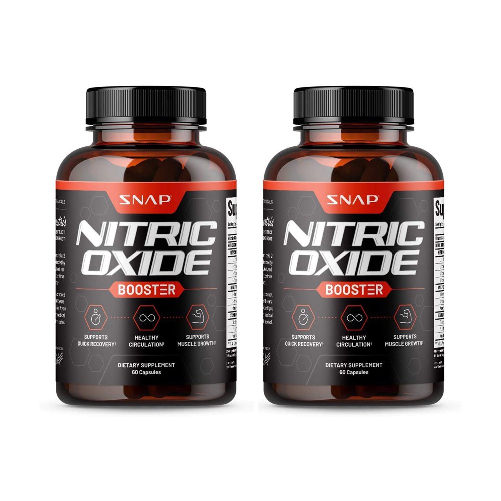 Snap Supplements Nitric Oxide Booster Capsules 1500mg Pre Workout